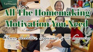 Stay At Home Mom Homemaking Motivation | Organize Clean & Do Laundry With Me | Cleanomic