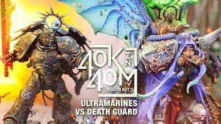 Ultramarines vs Death Guard. Primarch Battle! Warhammer 40k in 40m