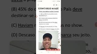 Questão Português Banca Ian concurso Magé - concordância verbal