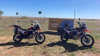 QLD Outback: Lake Dunn - Sculpture Trail by motorbikes, July 2023