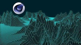 Tron Style - Create Glowing "Wireframe Mountains" in Cinema 4D | Easy