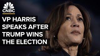 VP Kamala Harris speaks after Donald Trump wins the presidential election — 11/6/2024