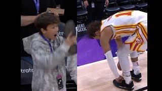 Trae Young did this after halfcourt buzzer beater game winner... (hawks vs jazz)