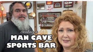 CREATING A MAN CAVE \ SPORTS BAR SPACE IN A GARAGE