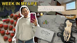 WEEK IN MY LIFE AS A BIO MAJOR (midterms week) ‍🫀