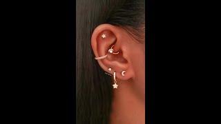 Pretty Celestial Ear Piercing Jewelry for Cartilage, Helix, Tragus, Conch, Rook Piercings