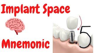 Mnemonic: Dental Implant Space | NBDE Dental Decks Mnemonics