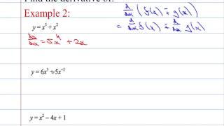 Core Maths: Differentiation 1