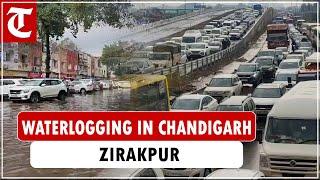 Waterlogging in Chandigarh, Zirakpur following heavy rain