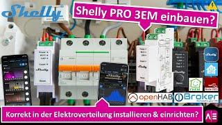 Installation Shelly PRO 3EM in der Elektroverteilung? Einrichtung Shelly App!