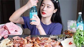 KOREAN BBQ Pork belly ASMR Mukbang Eating Show