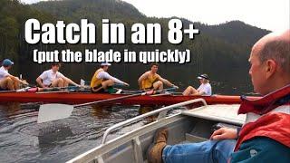 Rowing Catch in a 8+ (Put the Blade in Quickly)