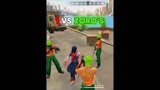 1 VS 4 ZORO #freefire