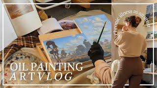 Painting landscapes and getting some rest in a cozy vlog.