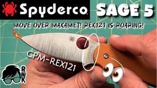 Unboxing a rare Spyderco exclusive… a REX121 Sage 5 knife in burnt orange G10 scales… really good.