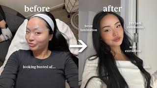 EXTREME GLOW UP TRANSFORMATION: how to glow up, everything shower, brow lamination, waxing, & more!