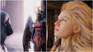 Kratos And Mimir Talk To Sigrun About Recruiting Thrud (Thor's Daughter) As A Valkyrie