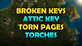 Treasure of Nadia - Broken Keys, Attic Key, Dart Board, Torch, Torn Pages & Other Keys!