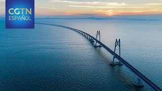 El puente marítimo más largo del mundo une Hong Kong, Zhuhai y Macao