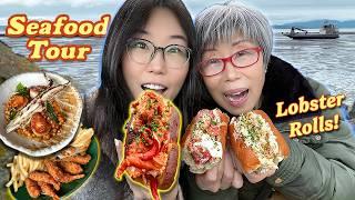 BUTTERY LOBSTER ROLLS, Hokkaido Scallops & More  SEAFOOD TOUR of Washington (Part 2)