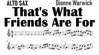 That's What Friends Are For Alto Sax Sheet Music Backing Track Play Along Partitura