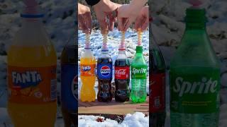 Mentos vs. Coke, Fanta vs Sprite, Pepsi — a large-scale experiment!  #cokevsmentos #experiment