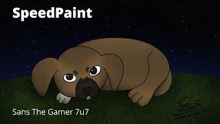 SPEEDPAINT | Perro Recostado En El Césped