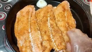 Вкуснятина Очень и Очень. !!!!  Хребты Сёмги в духовке и жареные на сковороде . Попробуйте Сами.