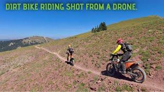 Best of my drone shots. Epic single track on dirt bikes shot from above.