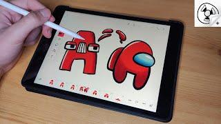 Alphabet Lore x Among Us Animation | FlipaClip Process On IPad