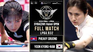 FULL MATCH: Pheavy SRUONG - YOON Kyung-nam | LPBA R32 | SY Hanoi Open 2024