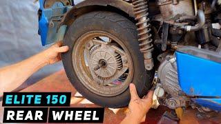 Honda Elite / Spacy 125 150 - Rear Wheel Removal / Installation | Mitch's Scooter Stuff