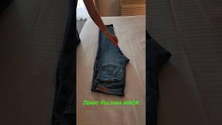 Quick and easy HACK to fold JEANS for travel | Check it out!