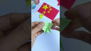 Five-pointed star three-dimensional folding method slow tutorial National Day handicraft Five-po