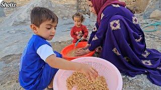 Rural Life: Starting the Sewage Well, Bringing Cement, and Spreading Soil in the Yard