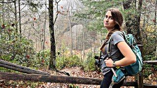 Cabin Getaway in Red River Gorge [Rainy, Foggy Hiking in Autumn]