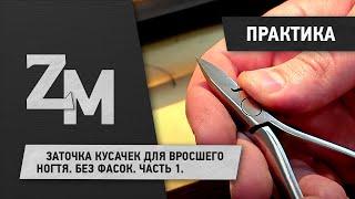 ЗАТОЧКА КУСАЧЕК ДЛЯ ВРОСШЕГО НОГТЯ. БЕЗ ФАСОК. ЧАСТЬ 1.