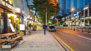 [4K] Walk Jeongja-dong Bundang In The Evening | Walking Around Seoul Korea 분당구 정자동의 저녁 걷기 워킹 투어