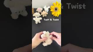 Coral Fleece Twist Stick Puppy. DIY cute dog toys tutorial.