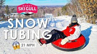 Epic SNOW TUBING | 21 mph on the longest tubing run in Minnesota | Mount Ski Gull