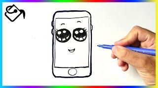 Comment dessiner un téléphone kawaii