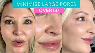 How to HIDE LARGE PORES in seconds  / Over 50 / Mature skin