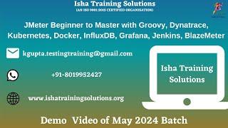 JMeter Beginner to Master. Demo Video. WhatsApp us on +91-8019952427 to enroll