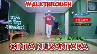 CINTA NUSANTARA || LINE DANCE ( Walkthrough )