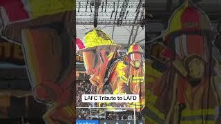LAFC supporters paid tribute to the LAFD in their season opener (via lafc/TT)
