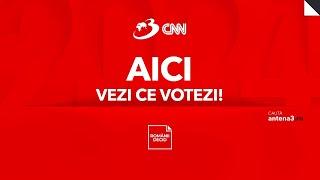 LIVE ANTENA 3 CNN ora 18: Ediție specială de Alegerile Prezidenţiale