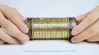 Cryptex Da Vinci Code Mini Cryptex Lock Puzzle Boxes with Hidden Compartments.