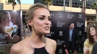 The Lucky One: Los Angeles Premiere Taylor Schilling Interview [HD] | ScreenSlam