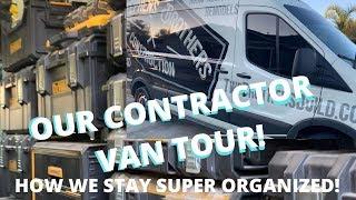 Contractor van tour. Super organized and always ready!