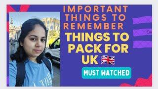 Moving to the UK|Kya kya Pack kre UK Jate hue|Don't forget to pack these things @totalUK life